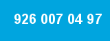 926 007 04 97